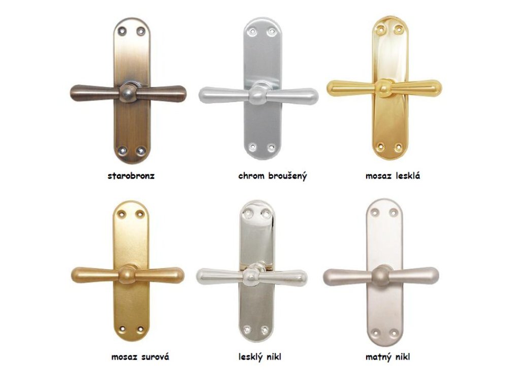 Element WC kování lesklá mosaz