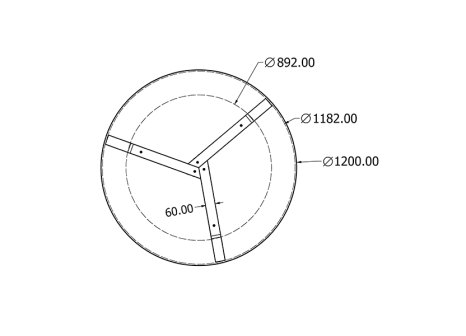 Stolová podnož SELENE 120