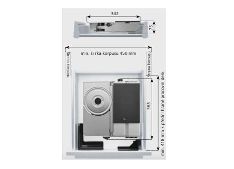 Ritter vestavný kráječ na chleba BFS 72 SR pravý