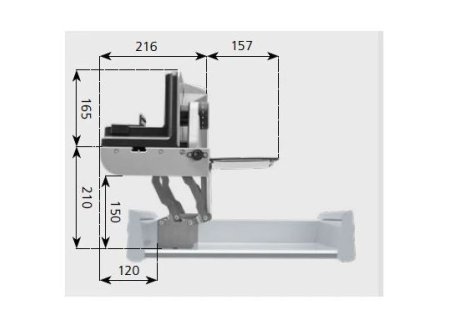 Ritter vestavný kráječ na chleba vysoký BFS 62 S H levý