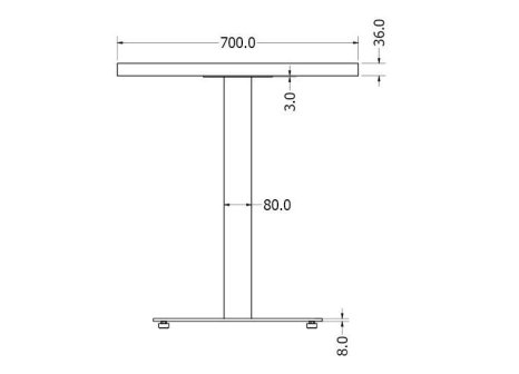 Stolová noha centrální STABIL X