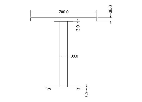 Stolová noha centrální  STABIL
