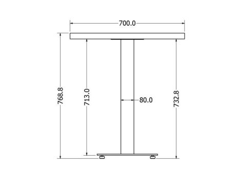 Stolová noha centrální  STABIL