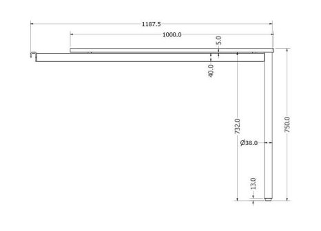 Stolová podnož KALLIA ANEXA