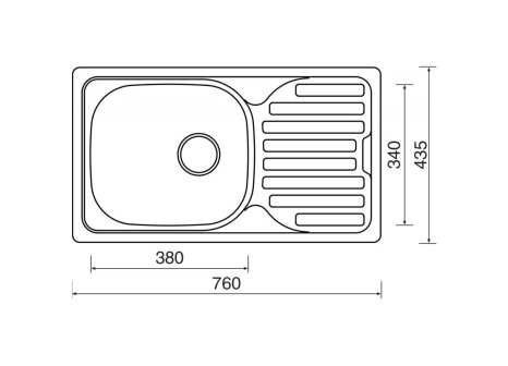 Set Sinks CLASSIC 760 matný + baterie