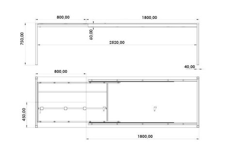 Podnož k rozkládacímu stolu LIVIANA