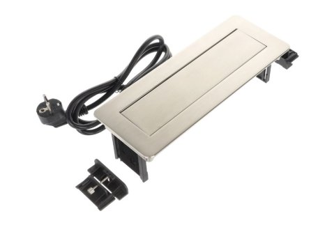 RIEX výklopná zásuvka 3x230V a USB A+USB C imitace nerezu