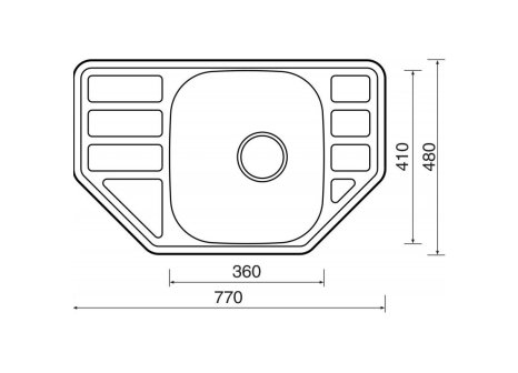 Set Sinks CORNO 770 V matný 0,6 mm + baterie