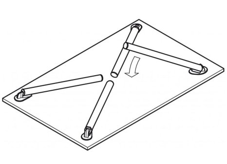 Stolová noha výška 700 mm skládací