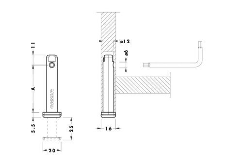 CAMAR Edge rektifikační soklový šroub
