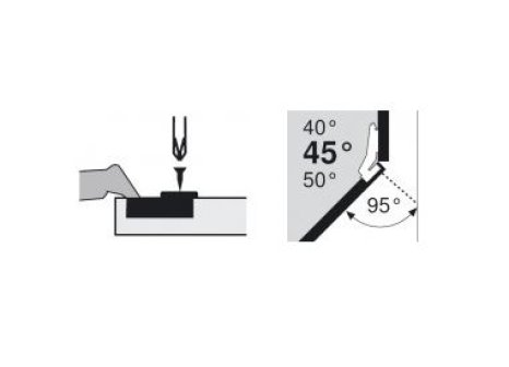 BLUM 79A9658.T CLIP TOP závěs 45° polonaložený