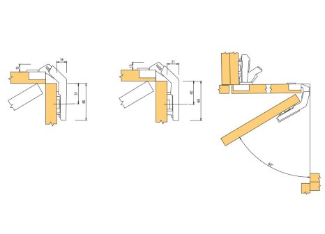BLUM 79T8500 CLIP TOP závěs 60° příložný zalomený